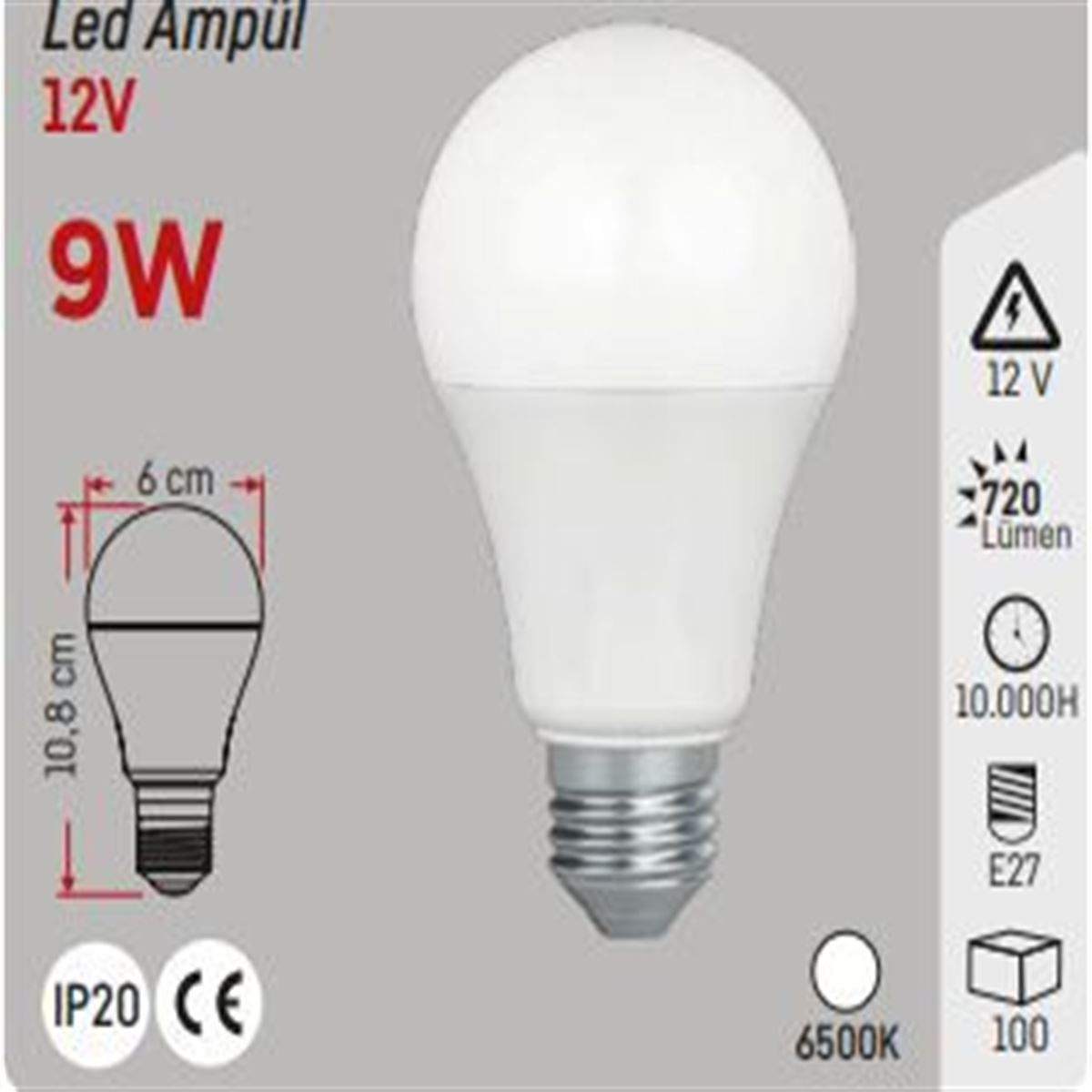 9W DC 12V AMPÜL 1